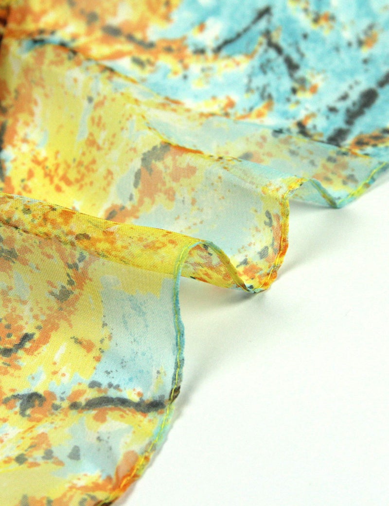PANTONIGHT Long Chiffon Sheer Scarf Printed Lightweight Scarf For Womens (COL 750) - Image 5